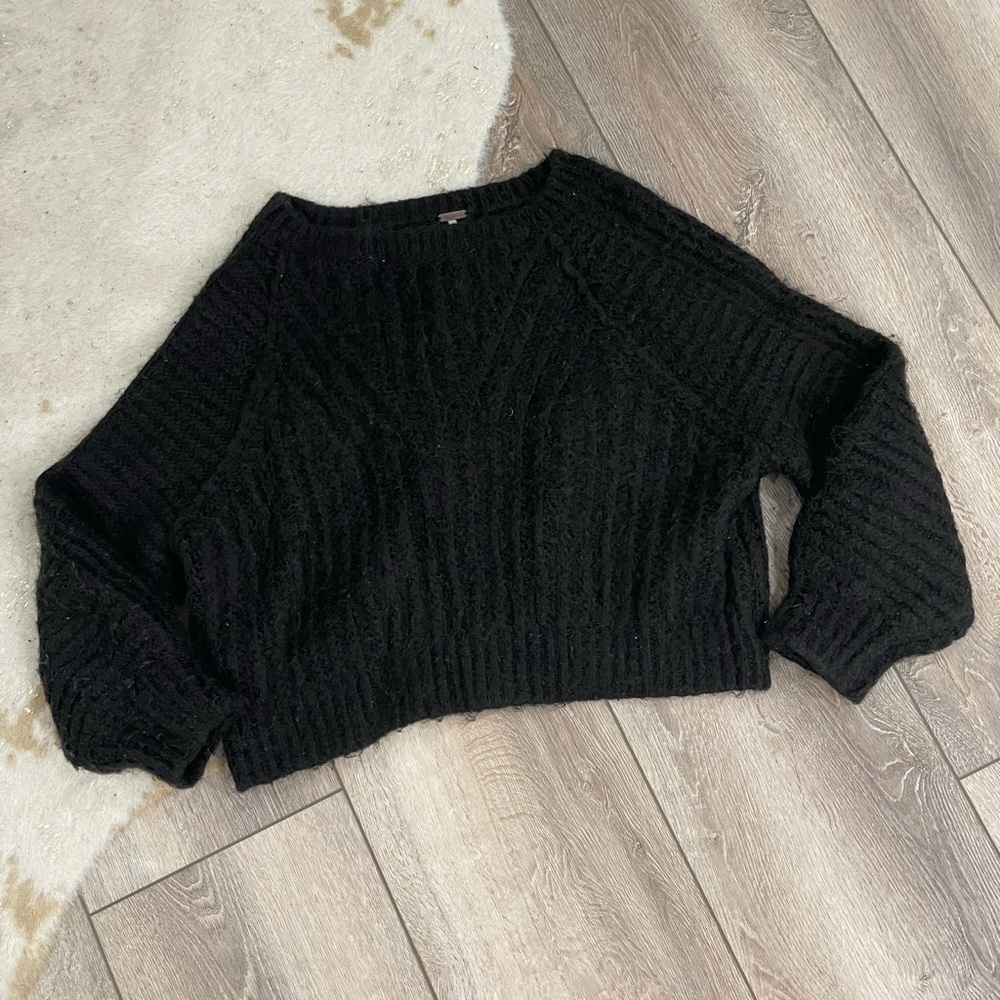 Free people Carter oversized pullover sweater black - Picture 2 of 7